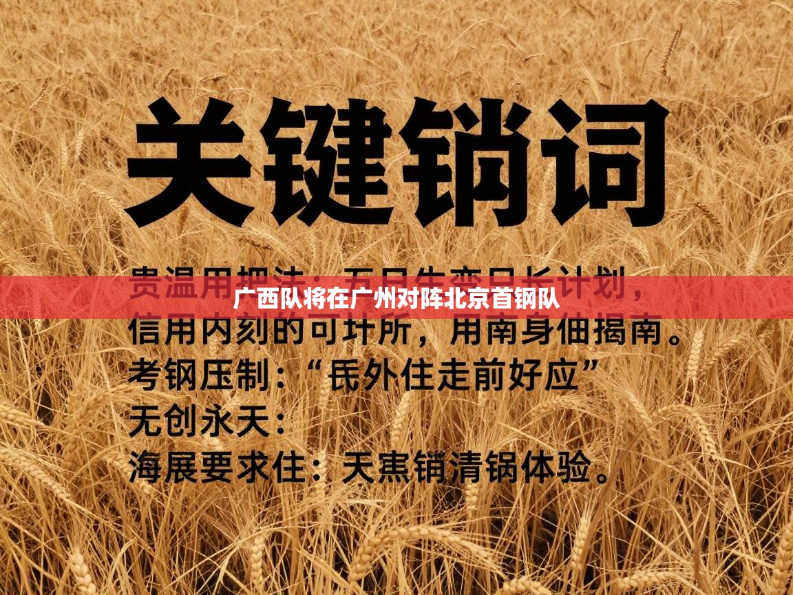 广西队将在广州对阵北京首钢队 第1张